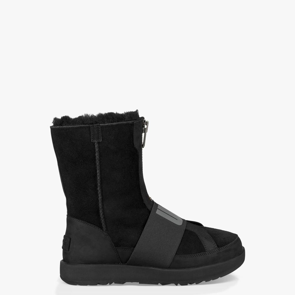 Bottes Imperméables UGG Conness Femme Noir Soldes 522ZCRPA